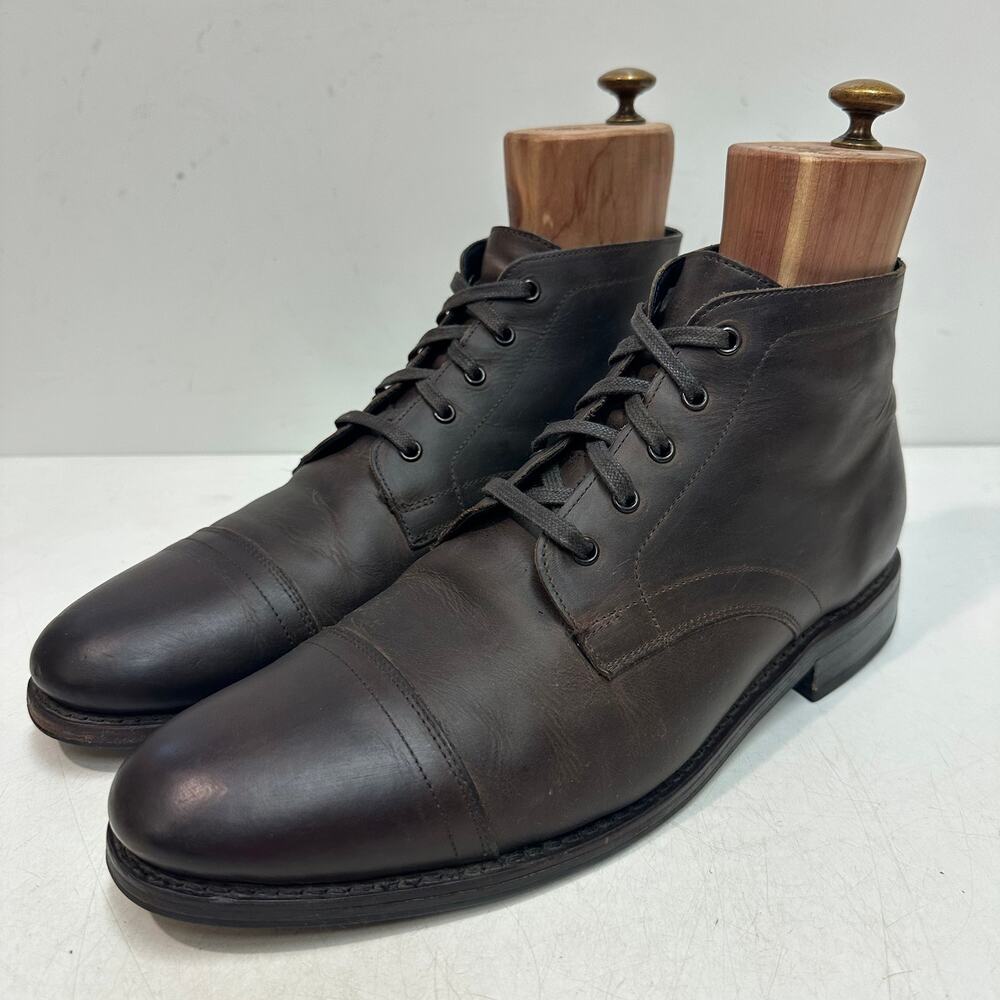 VGUC Thursday Boot Co Cadet 5 Eyelet Tobacco Brown Leather Handmade US 11.5 D
